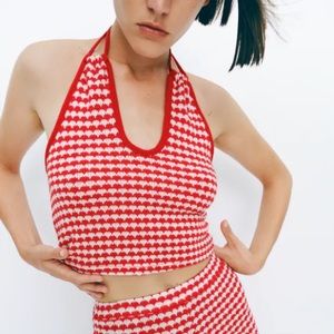 ZARA plaid top + pant